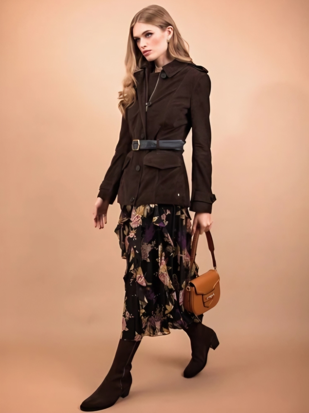 Fairfax And Favor -Dark Brown Suede Trench Jacket - Classic Women's Coat - Picture 13 of 13